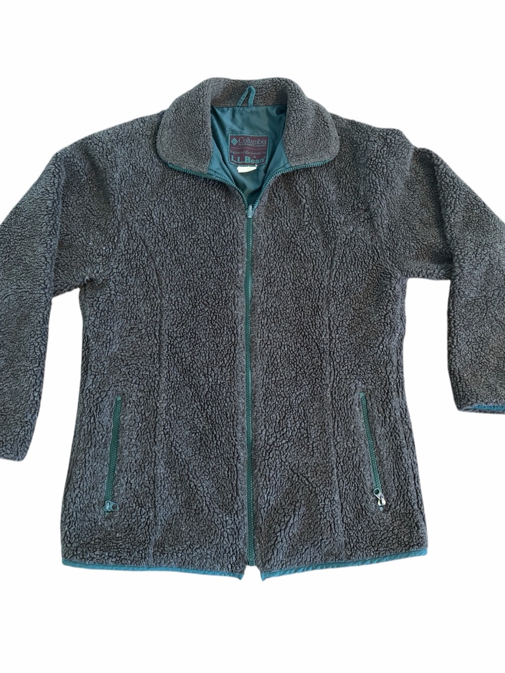 Vintage LL Bean x Columbia Sherpa Fleece Jacket Women XL USA Made